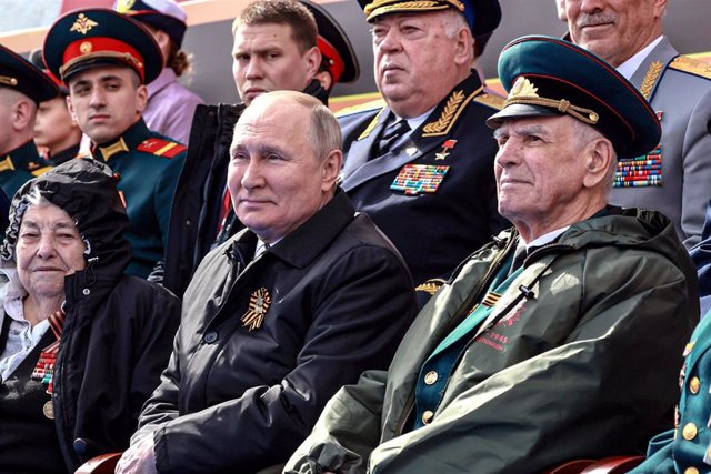 El presidente ruso, Vladimir Putin, en el desfile militar del Día de la Victoria