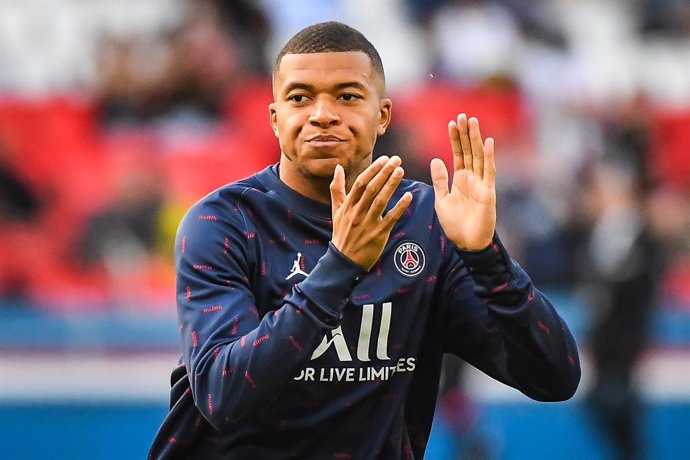 Kylian MBAPPE of PSG during the French championship Ligue 1 football match between Paris Saint-Germain and ESTAC Troyes on May 8, 2022 at Parc des Princes stadium in Paris, France - Photo Matthieu Mirville / DPPI