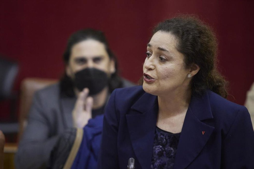 Archivo - La portavoz del Grupo Parlamentario Unidas Podemos por Andalucía, Inmaculada Nieto, en una foto de archivo.