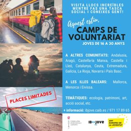 Archivo - Cartel del programa de los campos de voluntariado.