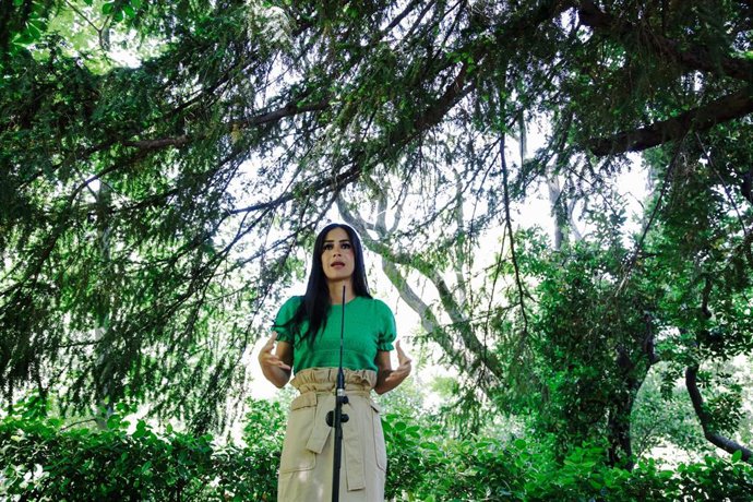 La vicealcaldesa de Madrid, Begoña Villacís, interviene durante la presentación de la XIII edición de Gastrofestival Madrid