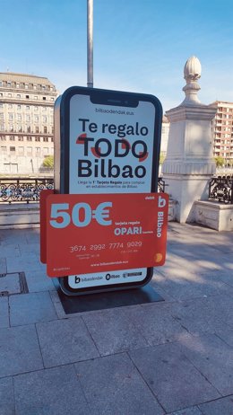 Publicidad de la tarjeta regalo de BilbaoDendak
