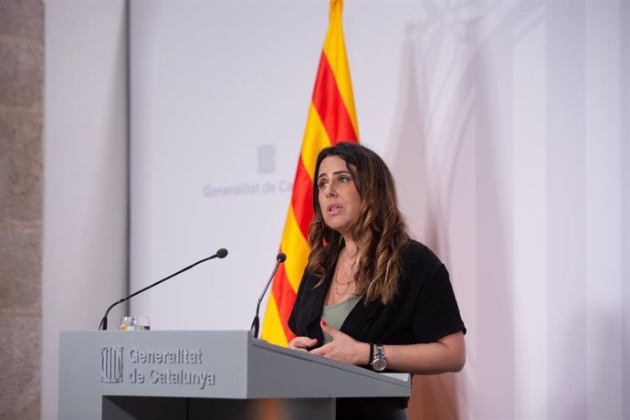 La portavoz del Govern Patrícia Plaja, comparece tras el Consell Executiu semanal, en la Generalitat de Catalunya, a 10 de mayo de 2022, en Barcelona, Catalunya (España).