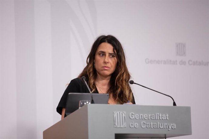 La portavoz del Govern, Patrícia Plaja, comparece tras el Consell Executiu.