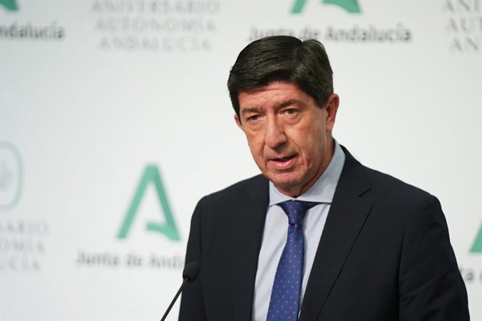 Archivo - El vicepresidente de la Junta y consejero, Juan Marín, en una imagen de 23 de marzo del Consejo de Gobierno.