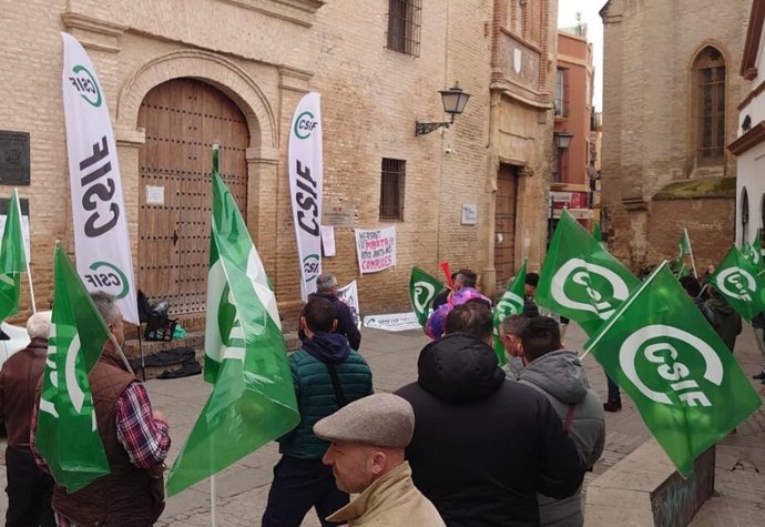 Archivo - Una concentración de CSIF, en una imagen de archivo.