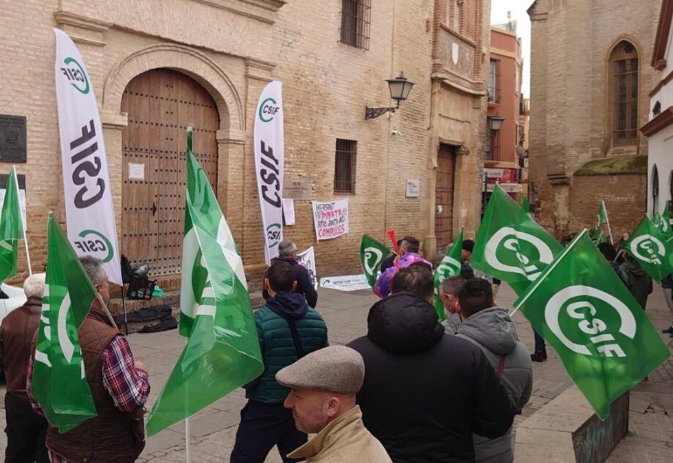 Archivo - Una concentración de CSIF, en una imagen de archivo.
