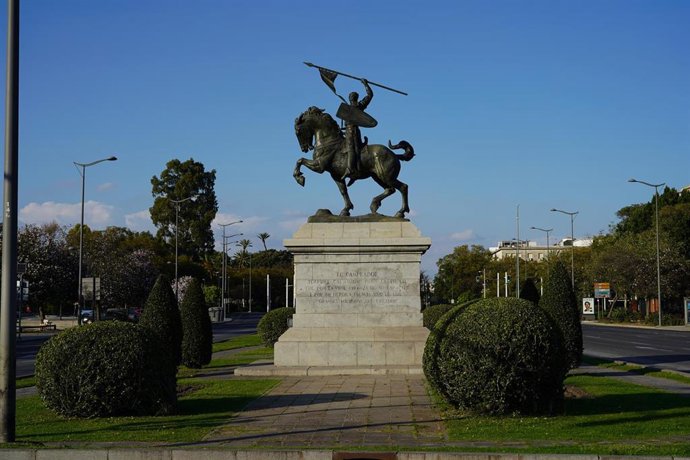 Archivo - La estatuta del Cid ha sido una de las recientemente restauradas. 