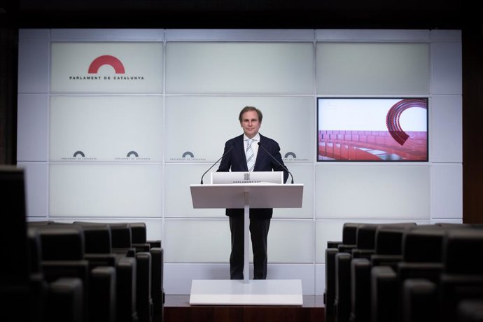 El portaveu de Vox al Parlament, Joan Garriga