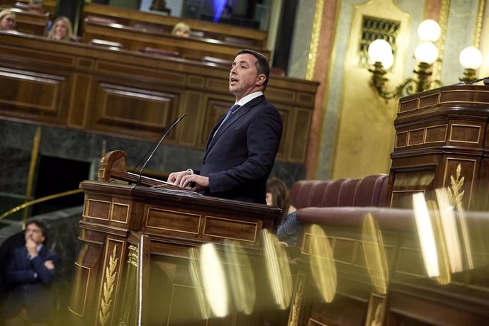 El diputado del PP, José Alberto Herrero, interviene en un pleno en el Congreso 