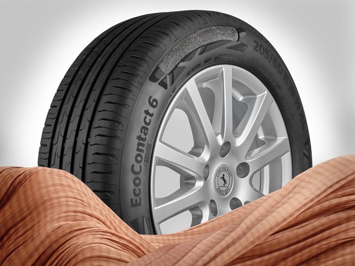 Archivo - Neumáticos de Continental hechos con poliester hecho a base de botellas de plástico recicladas.