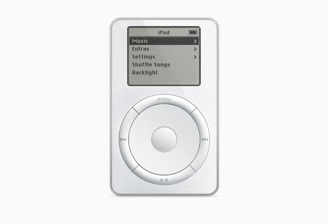 Archivo - L'iPod original presentat l'octubre del 2001