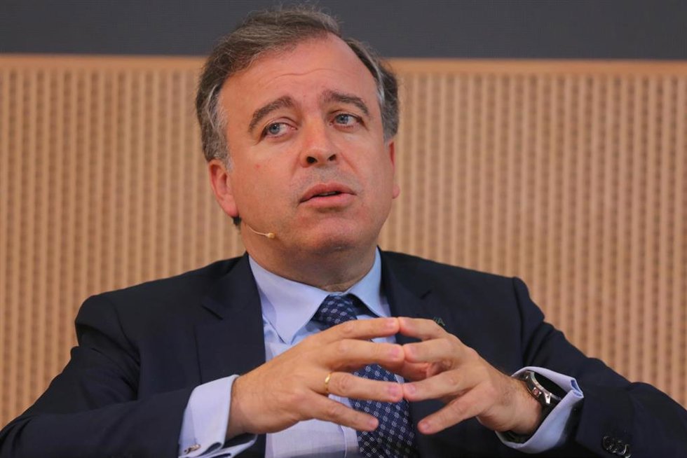 El CEO de Abanca, Francisco Botas, interviene en la segunda jornada del encuentro de Banca del IESE (Instituto de Estudios Superiores de la Empresa) y EY, en IESE Madrid, a 11 de mayo de 2022, en Madrid (España).