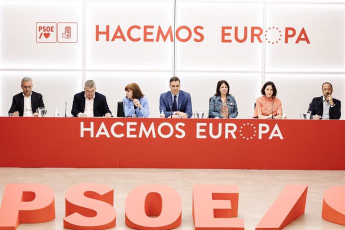 Reunión de la Ejecutiva Federal del PSOE en la sede socialista de la calle Ferraz, a 9 de mayo de 2022, en Madrid (España).