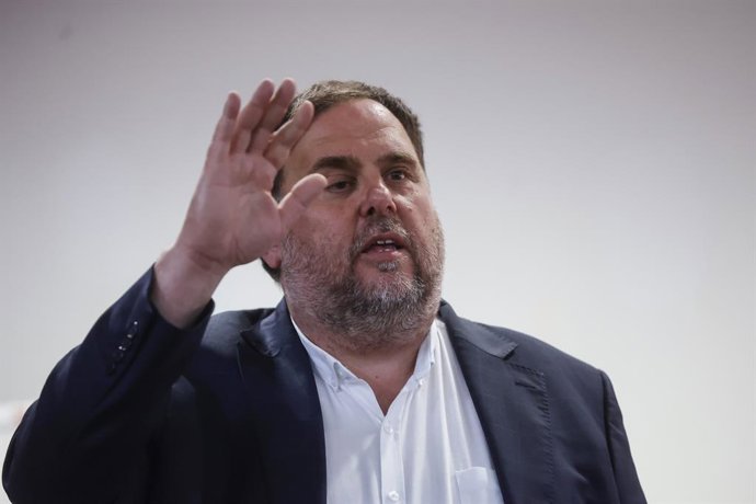 El president d'Esquerra Republicana, Oriol Junqueras, 