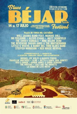 Cartel promocional del  Blues Béjar Festival.