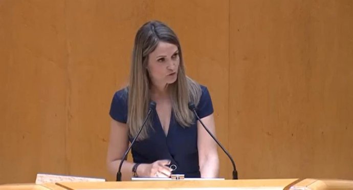 María Ponce, senadora de Cs, esta mañana en el pleno de la Cámara Alta.