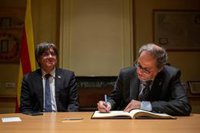 Puigdemont apoya a Torra y avisa que la "causa general tiene muchas caras"