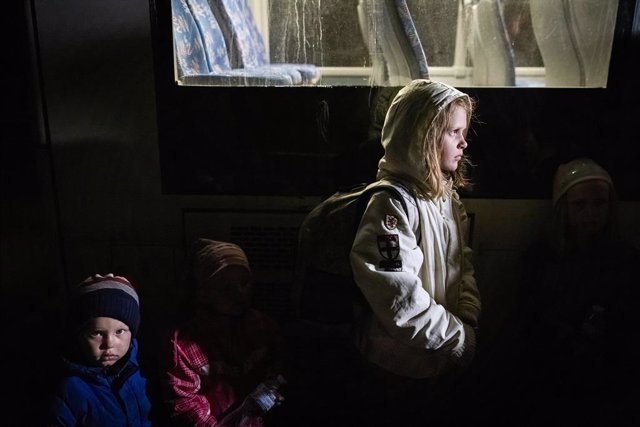 Imatge d'uns refugiats ucraïnesos a Mariúpol