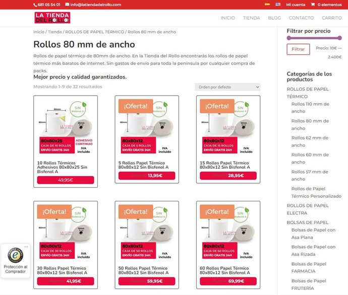 La tienda del rollo pulveriza sus ventas.