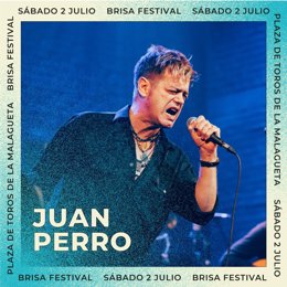 Imagen promocional del concierto de Juan Perro en Brisa Festival de Málaga el 2 de julio