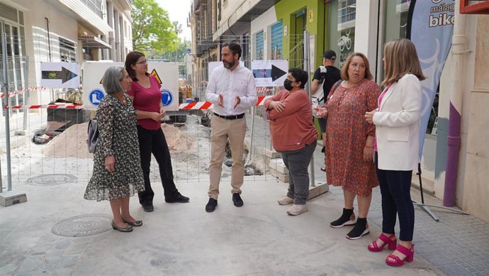 El portavoz socialista, Daniel Pérez, y las concejalas Carmen Martín, Alicia Murillo y Maricarmen Sánchez