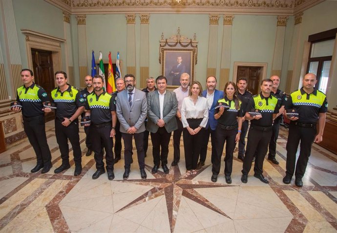 Acto de recibimiento a los nuevos agentes de la Policía Local de Huelva.
