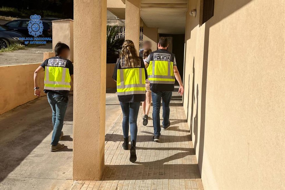 Momento de la detención en Palma.