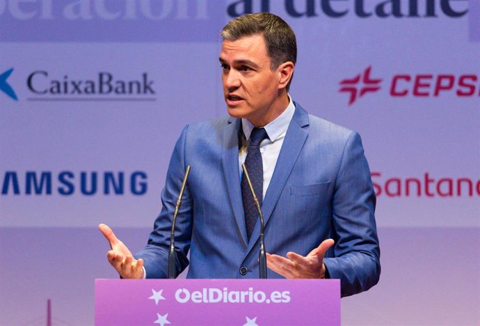 El presidente del Gobierno, Pedro Sánchez, inaugura la segunda  edición de las Jornadas de Fondos Europeos de Recuperación, en el Museo Nacional Centro de Arte Reina Sofía, a 12 de mayo de 2022, en Madrid (España). Las jornadas se desarrollan bajo el le