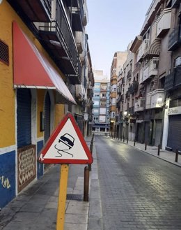 Una calle del centro de Jaén.