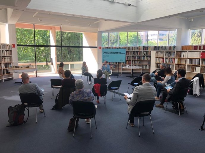 Imagen de la jornada 'El impulso transformador de la Educación a tiempo completo' de la alianza Educació 360