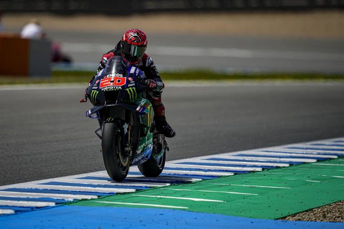 El piloto francés Fabio Quartararo durante el Gran Premio de España 2022