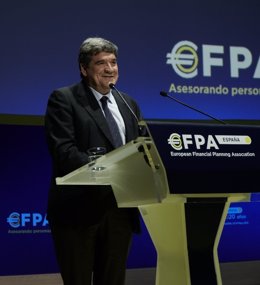El ministro de Inclusión, Seguridad Social y Migraciones, José Luis Escrivá, en el VII EFPA Congress