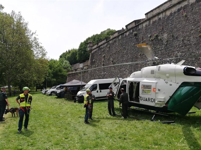 Exposición de las diferentes unidades de la Guardia Civil que intervienen en el dispositivo de seguridad del Camino de Santiago.