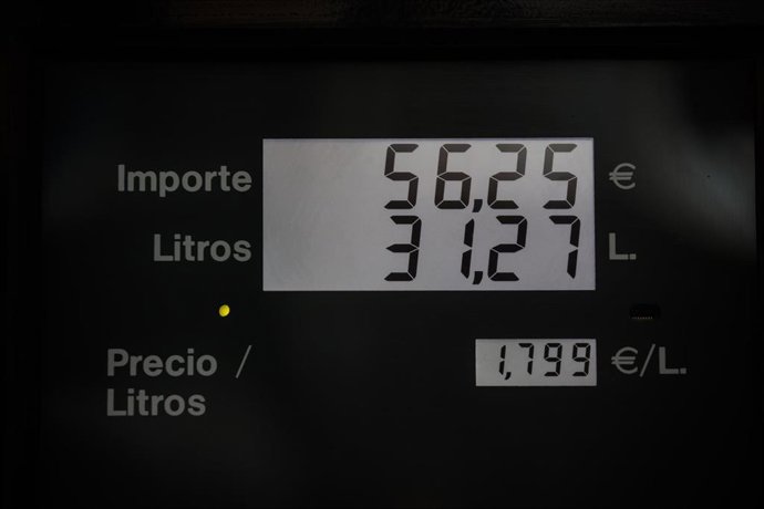 Un surtidor de una gasolinera 