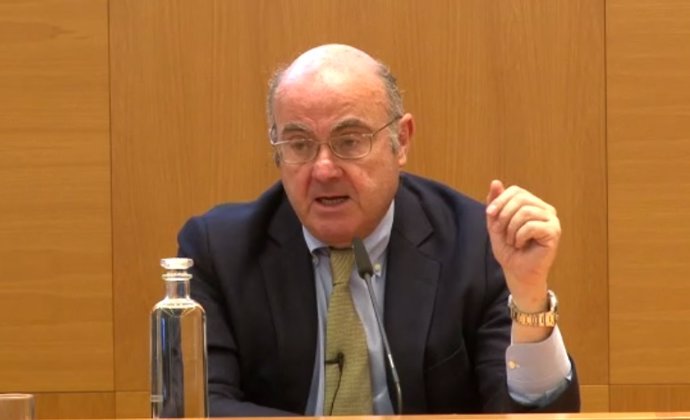 El vicepresidente del Banco Central Europeo (BCE), Luis de Guindos, este viernes en Barcelona