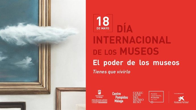 Cartel en Málaga de las actividades por el Día Internacional de los Museos