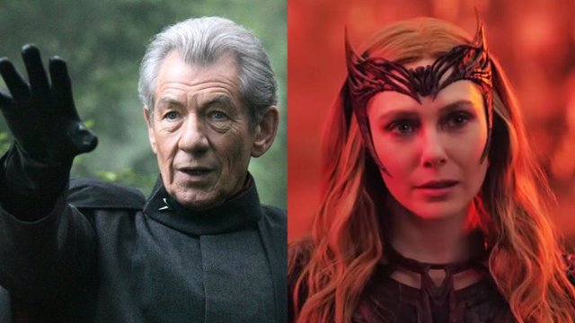 Ian McKellen en 'X-Men' y Elisabeht Olsen en 'Doctor Strange en el multiverso de la locura'