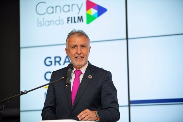 El presidente de Canarias, Ángel Víctor Torres, durante el encuentro
