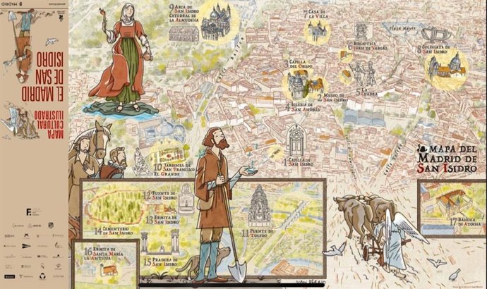 Mapa ilustrado sobre San Isidro.