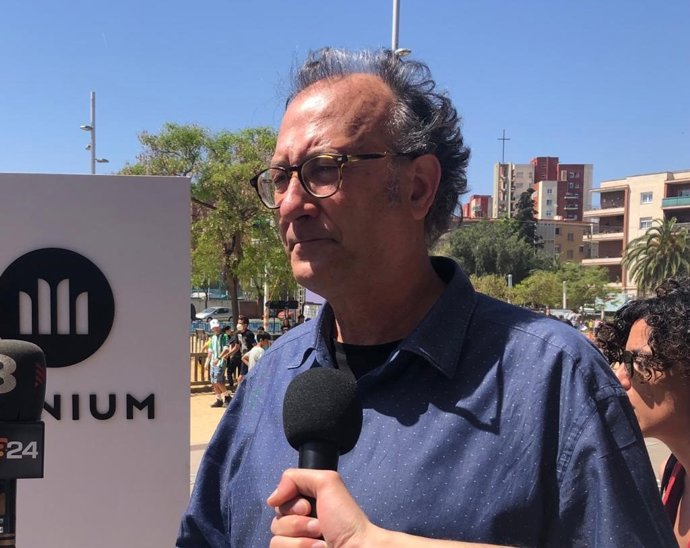 El presidente de mnium Cultural, Xavier Antich, en declaraciones a 13 de mayo de 2022 en Barcelona