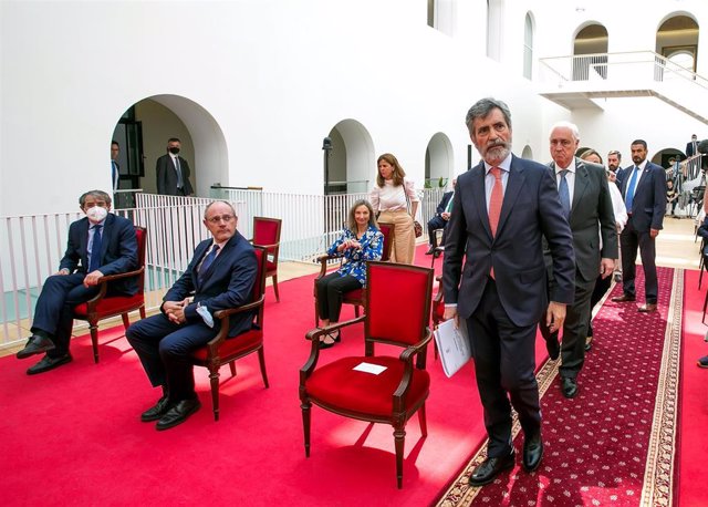 El presidente del Supremo y del CGPJ, Carlos Lesmes, asiste a ls XXX Jornadas Nacionales de Jueces Decanos