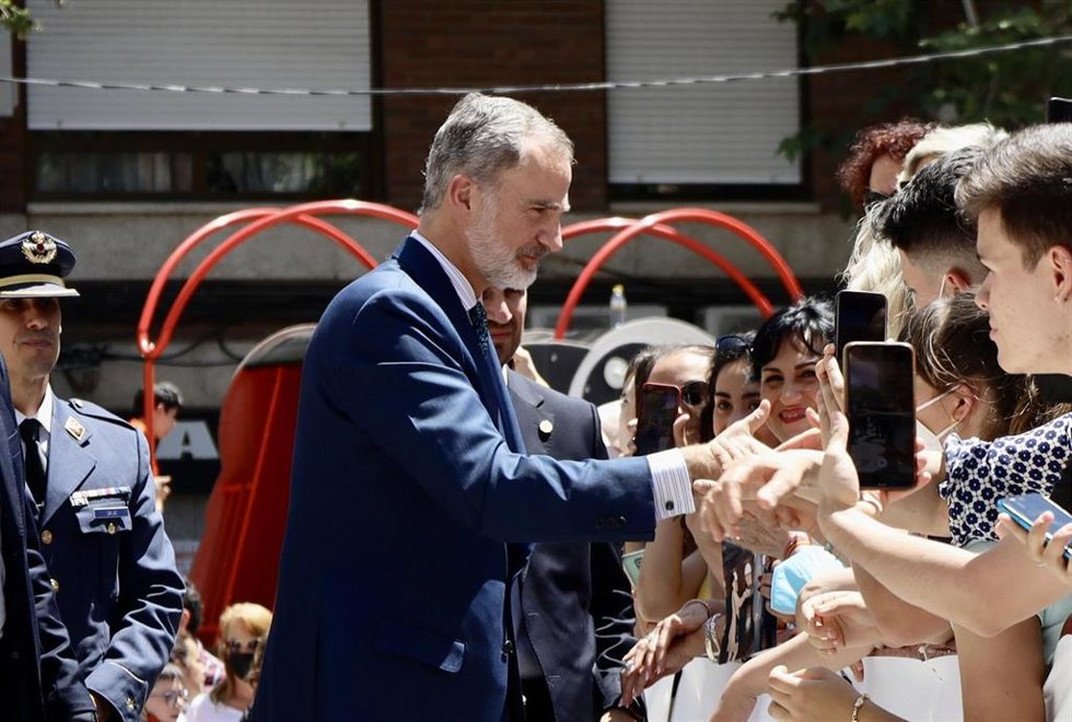 El rey Felipe VI en su visita a Puertollano