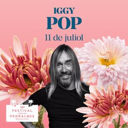 Cartel de Iggy Pop en el Festival Jardins Pedralbes