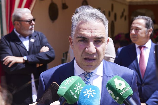 El consejero de Presidencia de la Junta de Andalucía y coordinador general del Partido Popular, Elías Bendodo, en una foto de archivo.