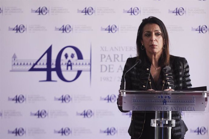 Archivo - La presidenta del Parlamento de Andalucía, Marta Bosquet.