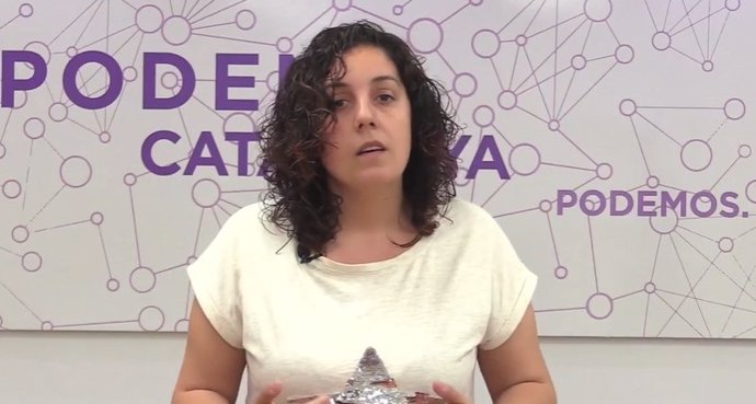 La líder de Podem Catalunya, Conchi Abellán, en el Consell Ciutad Autonmic