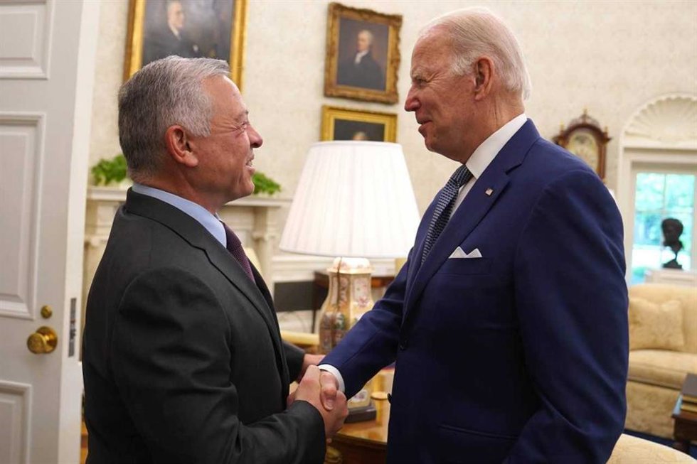 Abdulá II y Joe Biden 