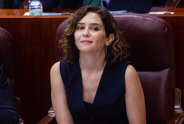 La presidenta de la Comunidad de Madrid, Isabel Díaz Ayuso, durante un pleno en la Asamblea de Madrid  