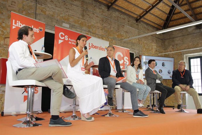 Celia Ferrero (ATA), Andrés Álvarez (Cs), Raquel Sánchez (CARM), Juan Carlos Fernández (UMH), Luis Martínez (SMS) y Juan José Molina (Cs)